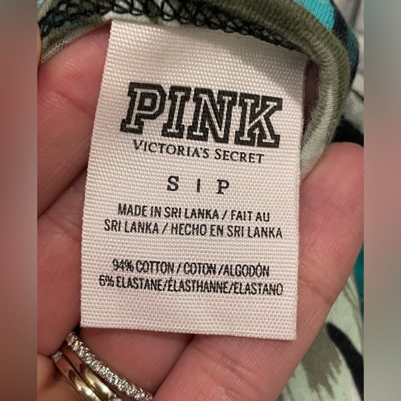 Victorias Secret PINK dress Cross back cotton and elastine blend. Monstera Leaf - Picture 6 of 6